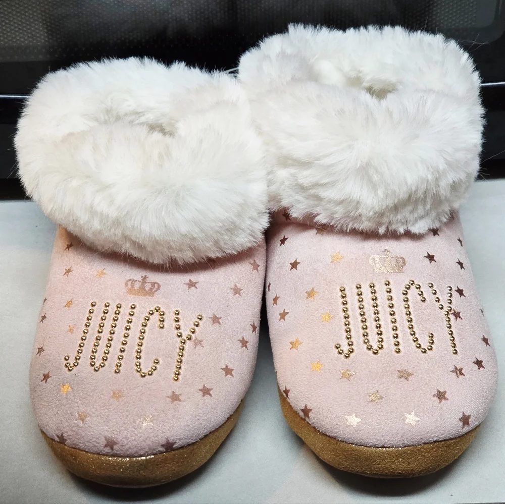 Girls Pink Juicy By Juicy Couture Tulare Slipper Booties Size 13-1
